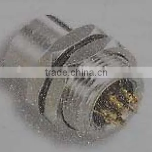 M12 Female Panel Solder Type Rear Mounting Waterproof Connector thumbnail-1
