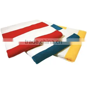 100% Cotton Banded Satin Towel Striped Beach Towel thumbnail-1