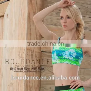 Fancy Green Printed Sports Bra thumbnail-1
