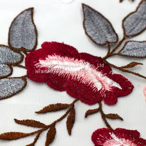Garment Accessories Embroidered Dress Decorative Mesh Fabric for Women thumbnail-4