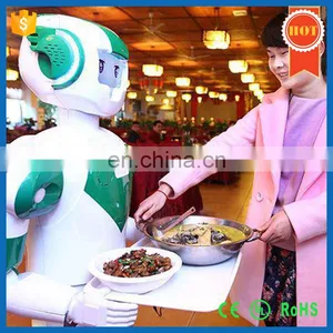 2017 High Quality Humanoid Robot Waiter Restaurant Meal Delivery Robot thumbnail-4