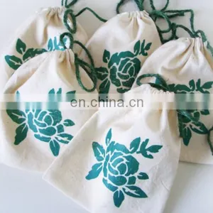 Factory Directly Wholesale Cotton Fabric Drawstring Bag Custom Cotton Drawstring Bag Eco-friendly Fabric Bag Wholesale thumbnail-2