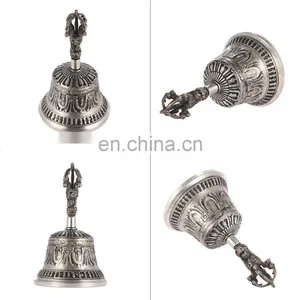 Tibetan Buddhist Temple Meditation Singing Bell With Dorje Vajra Buddhism Bells Tibetan Buddhist Meditation Bell and Dorje Set thumbnail-1