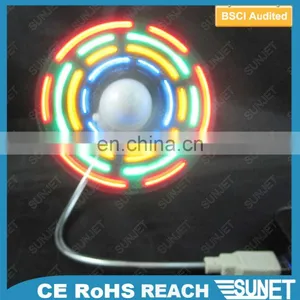 Summer Promotion Advertise Soft Pvc Wing With Led Light Message Mini Usb Fan 12v thumbnail-4