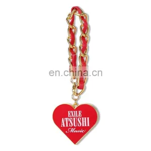 Women Bags Charms Enamel Gold Key Chain Design With Leather Heart Bag Charms for Gift From China thumbnail-1