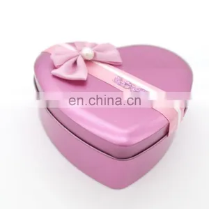 Pink or Other Custom Colored Heart Shape Wedding Favor Candy Tin Box thumbnail-1