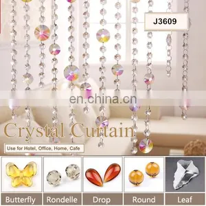 High Quality Crystal Beads Make for Water Decoration for Wedding Crystal Curtain thumbnail-1