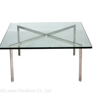 Barcelona Mies Van Der Rohe Coffee Table 12mm Tempered Glass thumbnail-1