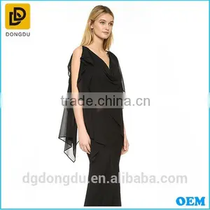 Hottest Fashion Style Elegant Women Casual Summer Ladies Black Sleeveless Dress thumbnail-2