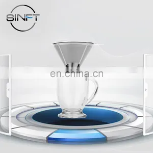 Coffee Filter Dripper Stainless Steel Reusable Cone Filter For Chemex thumbnail-2