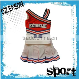 OEM Custom Fashion Design Cute Sleeveless Kids Cheerleading Uniform thumbnail-1