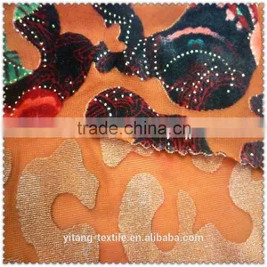 Indian Style Flocking Garments Fabric thumbnail-2