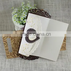 Wedding Favor Exquisite Custom Wooden Laser Cut Heart Wedding Invitations thumbnail-4