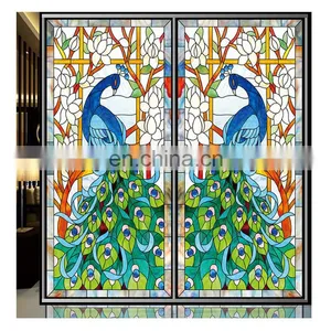Architectural Stained Glass Art Window Panels Decorative Glass Low Prices Custom Pattern Stain Church Glass thumbnail-1