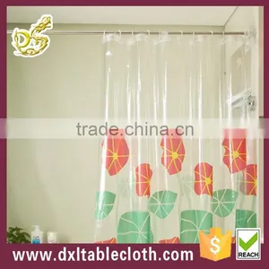Polyester Shower Curtain Khaki Ripple Curtains thumbnail-1
