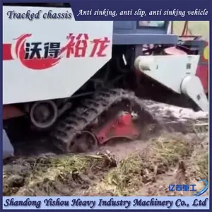 Corn Harvester Modified With Half Track Anti-skid and Anti Sinking thumbnail-1