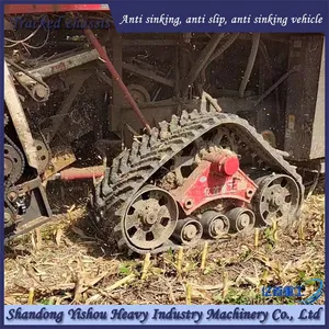 Corn Harvester Modified With Triangular Track Wheel Anti Sinking Half Chain Rail thumbnail-4