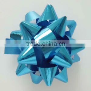 Giant Confetti Star Bow - Red, Made of High Gloss PP Ribbon in 230m Dia*25mm Wide Ribbon*30 Loops thumbnail-5