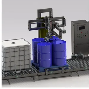Auto 1000L Container IBC Filling Equipment Weighing With Roller Conveyor thumbnail-3
