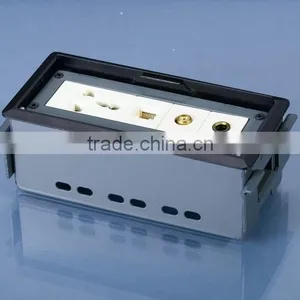 High Quality Multi-function Rj45 Office Electric Desktop Flip Table Socket thumbnail-1