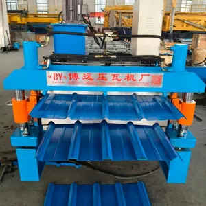 TR4-TR5 Double-layer Tile Press Trapezoidal Tile Roof Panel Forming Machine thumbnail-1