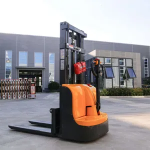 Full Electric Pallet Portable Stacker Forklift Hand 1000kg Self Lift Stacker All Terrain 2ton Electric Stacker 4 Meter thumbnail-1