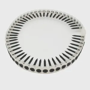 Free Samples Available - Magazine Screws With Plastic Strip Fine Thread Black Phosphate 25-40mm for Drywall, Factory Wholesale Price thumbnail-2