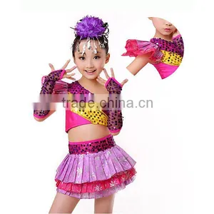 In Stock 2pcs in One Set Kids Red Latin Dance Dress Waltz Dancing Dress thumbnail-5