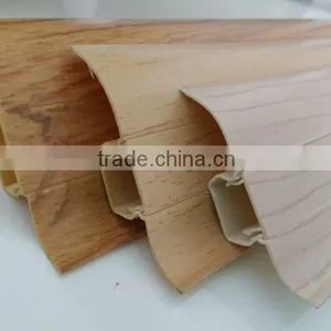 China Supplier Imitation Wood Grain Flooring Trim Pvc Skirting Board thumbnail-2