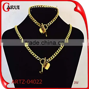 Fashion Jewelry Chain Necklace Key & Heart Pendant Bridal Jewelry Set Supplier's Choice thumbnail-3