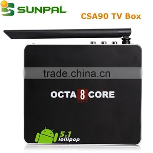 CSA90 CSA91 2GB RAM 16GB EMMC Flash Octa Core Rk3368 Cpu Android l 5.1 Lollipop Smart tv Box Best OTT TV Box thumbnail-1