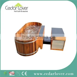 2 Person Massage Wooden With Jets Outdoor Bathtub thumbnail-1