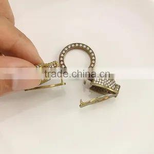 CZ6656 CZ Micro Pave Jewelry Making Supply, Gold Leopard Head Hook Clasps thumbnail-3