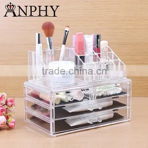 C39 ANPHY Large 4 Drawers PS Crystal Makeup Box Washroom Storage Rack for Jewelrys Cosmetics Acessories Quality Choice thumbnail-1