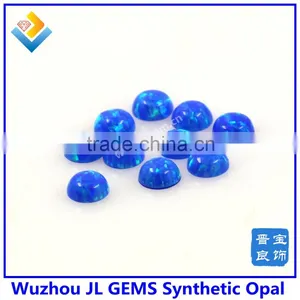 Synthetic Round Cabochon Fire Opal for Sale Whit Fire White Op17 Fancy and Beautiful thumbnail-6