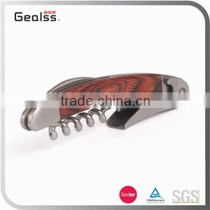 High Class Promotional Wine Bottle Opener Corkscrew With Wooden Handle thumbnail-2