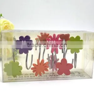 Various Color of Flower Polyresin Shower Curtain Hooks thumbnail-1