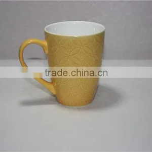 Normal Shape Yellow Colour 13 oz Ceramic Coffee Mug thumbnail-1