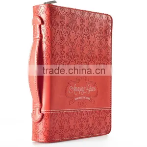 Deluxe Embossed pu Faux Leather Bible Cover for Church thumbnail-3