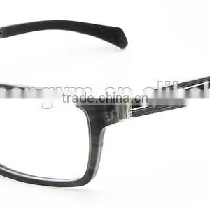 Square Acetate Frame Eyeglass With Wood Temple Men Spectacles thumbnail-1