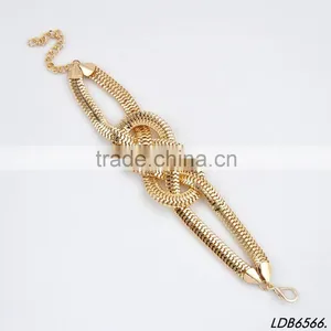 Twist Gold Chunky Snake Chain Bracelet thumbnail-2