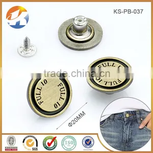 Brushed Antique Custom Metal Buttons For Garments Luxury thumbnail-1