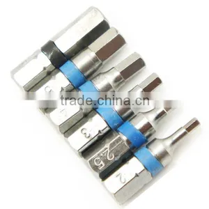 6pcs 25mm 1/4 Inch Hex Shank Magnetic Hex Head Screwdriver Bits Electric Screwdriver Bits H6H5H4H3H2.5H2 AR-70 thumbnail-2