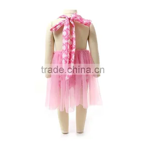 Latest Fashion Wholesale Boutique Pink Sequin Lace Dressy Cotton Sleeveless Baby Rompers thumbnail-2