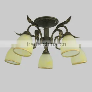 Yellowish Flower 3 Lampholder Chandelier Pendant for Living Room thumbnail-4