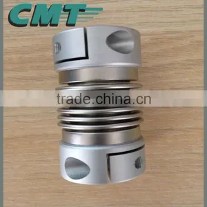 Flexible OEM Custom Aluminum Shaft Bellows Coupling Aluminum Shaft Coupling thumbnail-1