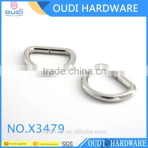 Shiny Nickel D Ring Bag Parts Making Accessories Wholesale In Guangzhou OUDI Factory For Bag Decoration thumbnail-1