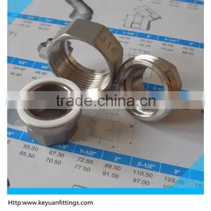 1/2" Hexagonal Barrel Union BSP Female PTFE Seat thumbnail-1