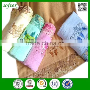 100% Cotton Luxury Decorative Border Cotton Bath Towel thumbnail-1