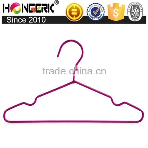 Non Slip pe Coated Metal Kids Short Clothes Hanger thumbnail-1